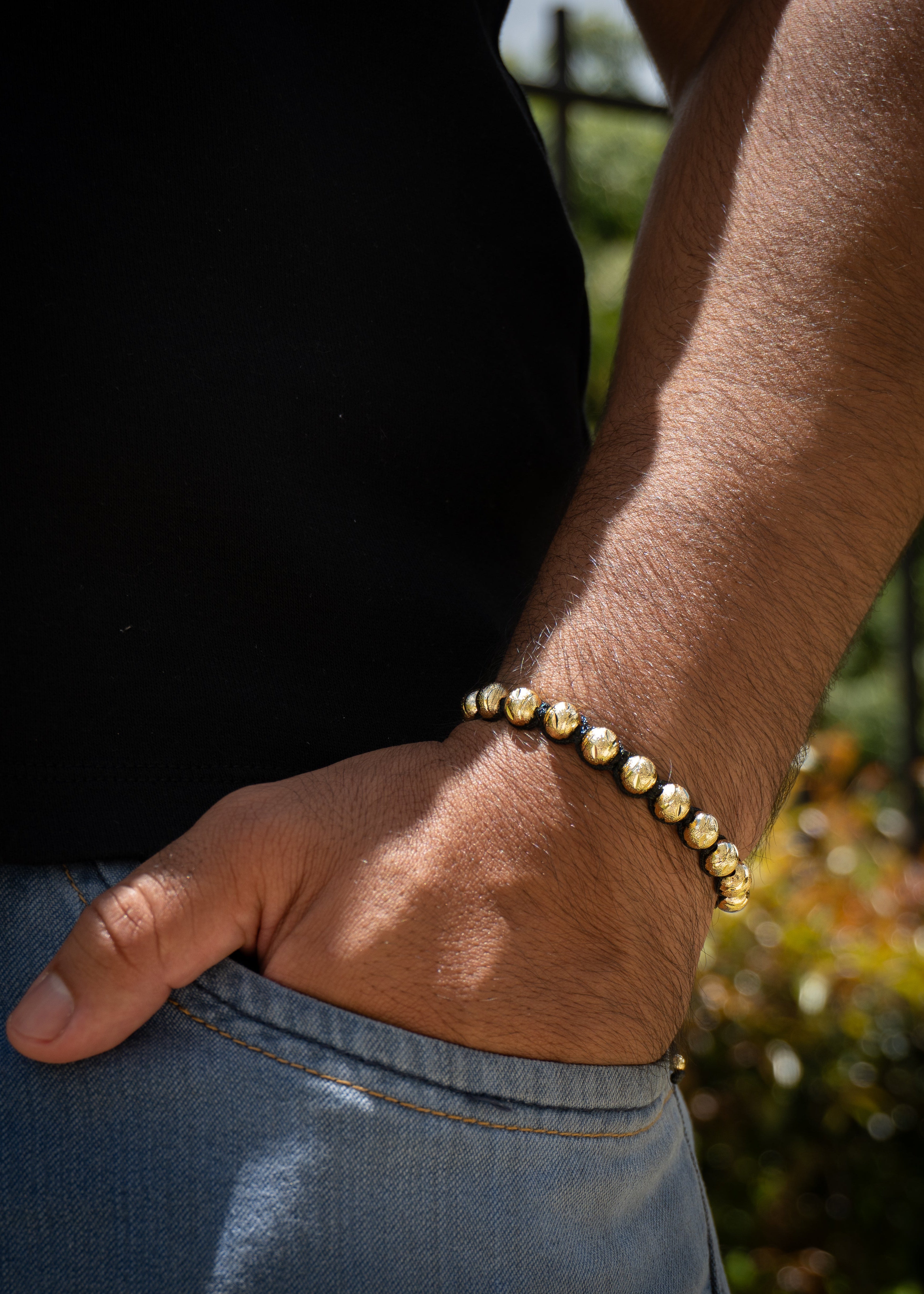 Pulsera Diamantada Entrelazada Hombre